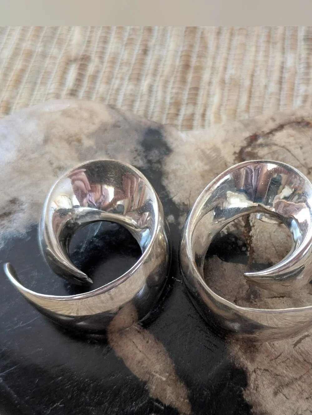 Gorgeous Sterling Silver Vintage Spiral Earrings